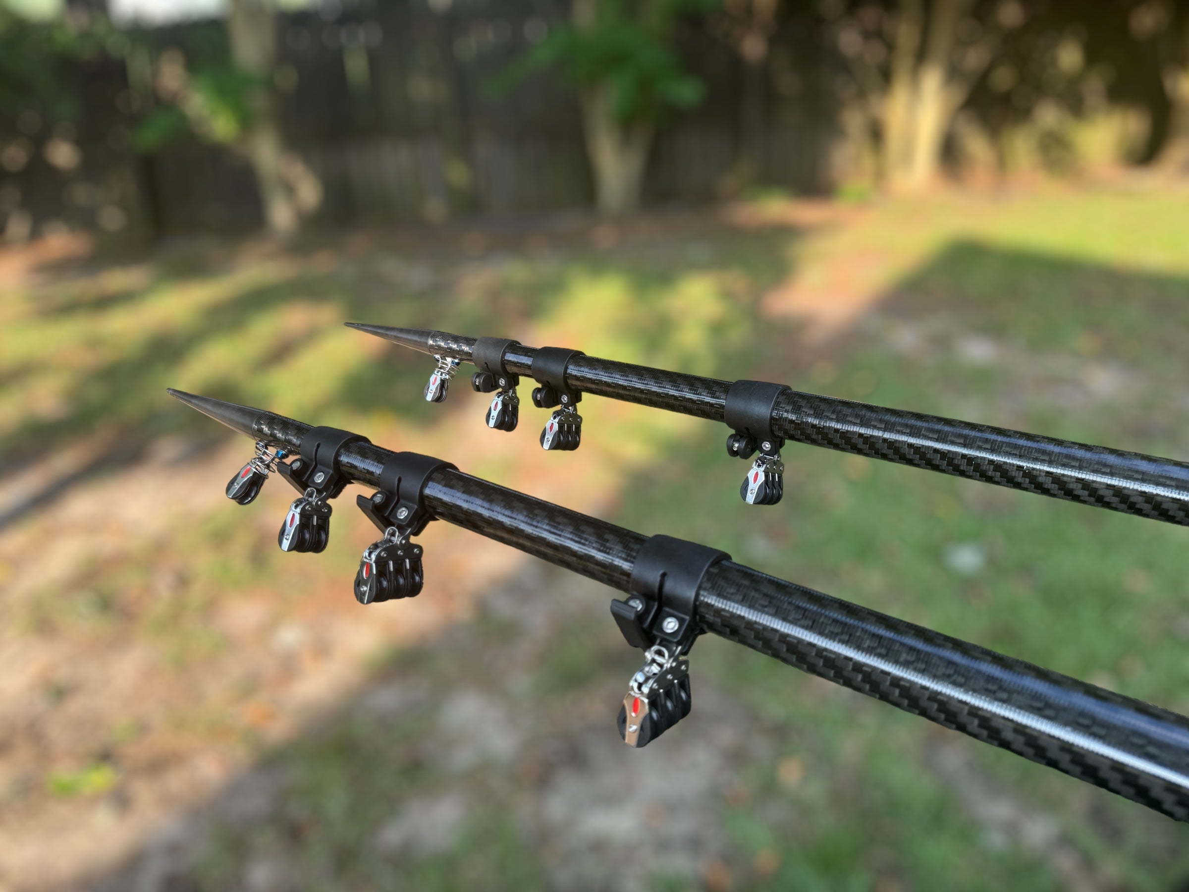 20' Carbon Fiber Heavy Duty Collapsable Fishing Outrigger Pole Pair